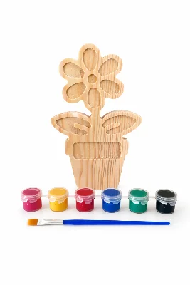 Vuud Ahşap Çiçek Boyama Seti - Montessori Yaklaşımından İlham Alan Çocuk Etkinliği