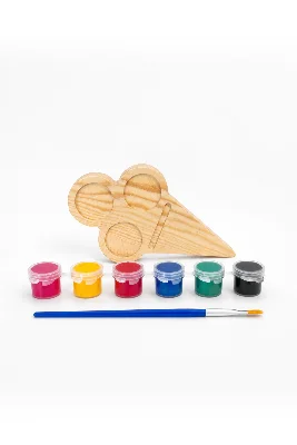 Vuud Ahşap Dondurma Boyama Seti - Montessori Yaklaşımından İlham Alan Çocuk Etkinliği