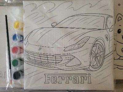 FERRARİ 20X20 TUVAL BOYAMA SETİ