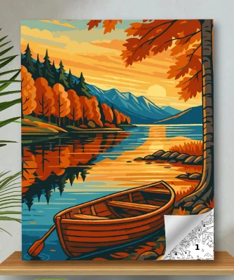 SANDAL 40x50 SAYILARLA TUVAL BOYAMA SETİ
