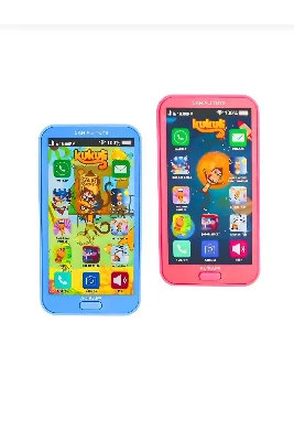 2 Adet Kukuli Oyuncak Telefon – 12 Menü Sesli ve Işıklı Cep Telefonu (Pilli)