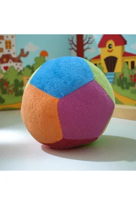 Halley Renkli Peluş Top 20 cm – Yumuşak Eğitici - Dekor- Çocuk Duyu Gelişim Oyuncağı +3Yaş