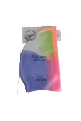 Gökkuşağı Desenli Silikon-Elastik-Yumuşak-Su Geçirmez-Sızdırmaz Havuz-Deniz-Plaj-Yüzme-Yüzücü Şapkası-Bone-Swim Cap(1 Adet)