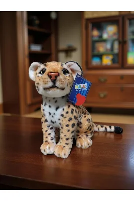 Peluş Oturan Leopar 25 cm – Oyuncak- Dekor- Çocuklar İçin Oyun ve Uyku Arkadaşı (3+ Yaş)