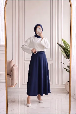Nazgül Geniş Kollu Salaş Bluz-SS13072 Ekru