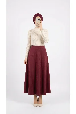 Gönül Süet Etek MT.001-BN4272 Koyu Kahve